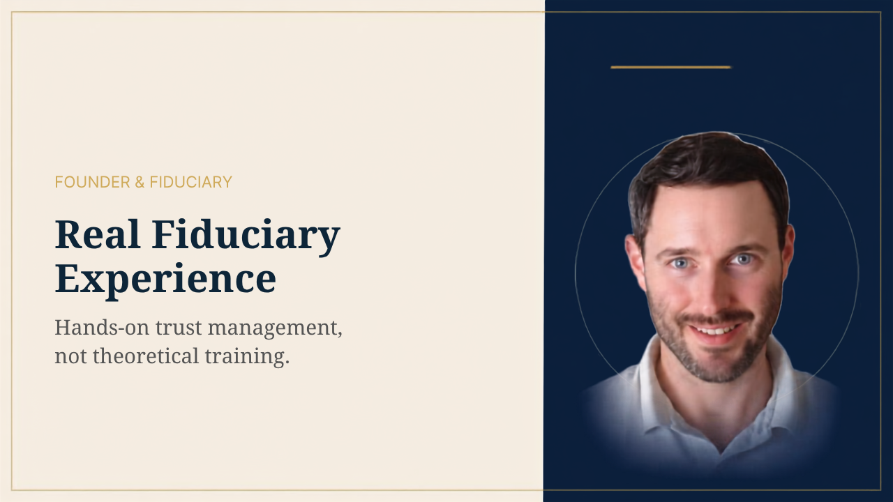 Robert Reese, founder of Reese Legacy Capital, with hands-on fiduciary experience managing trust accounts