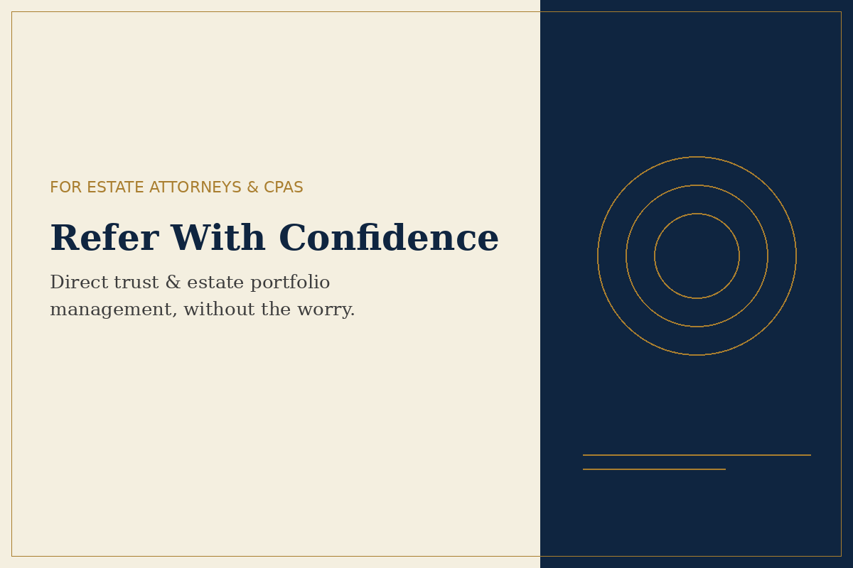 Reese Legacy Capital — direct trust and estate portfolio management for referring estate attorneys and CPAs
