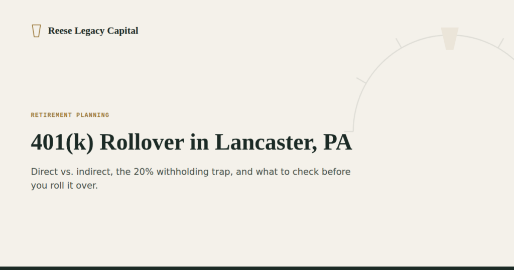 401(k) rollover in Lancaster PA