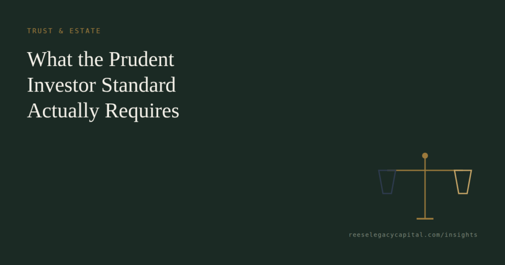 Prudent investor standard requirements: diversification, total return, loyalty, and impartiality duties for trustees