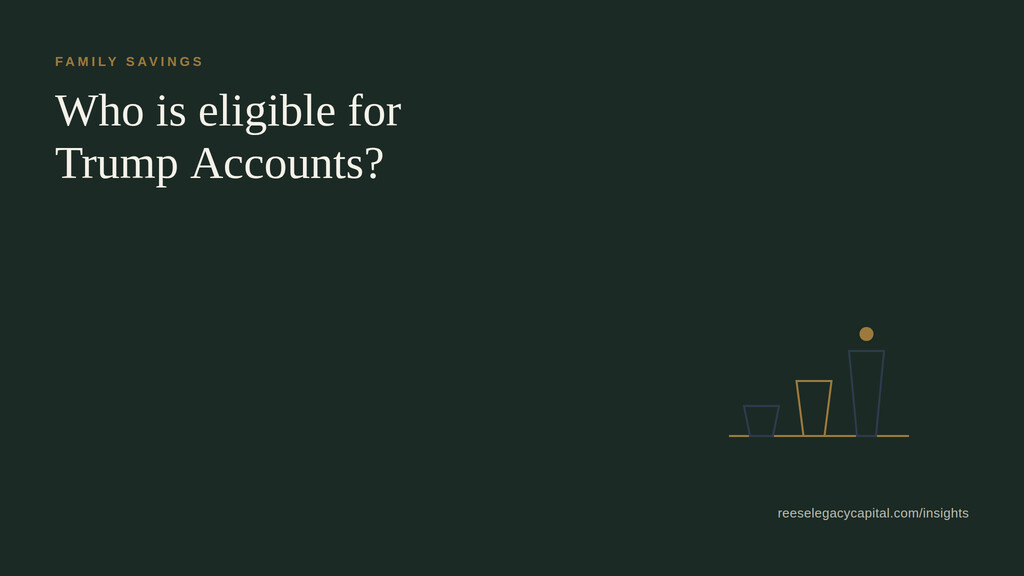 Reese Legacy Capital cover graphic for the article "Who is eligible for Trump Accounts?"