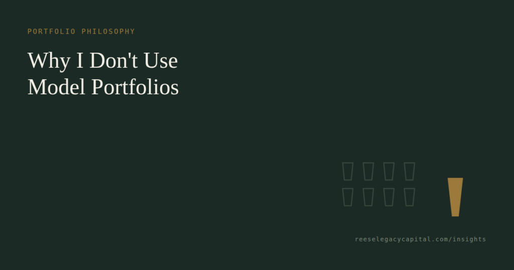 Why I don't use model portfolios: individualized portfolio management over pre-built allocations